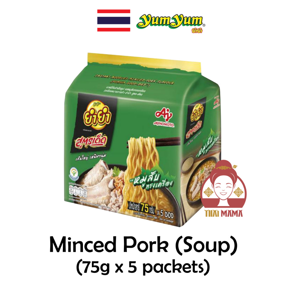 Yum Yum Sood-Ded x 5 Packets ( Spicy Lobster / Minced Pork / Tom Yum / Pad Cha ) ( Sood Ded Thai Instant Noodle )