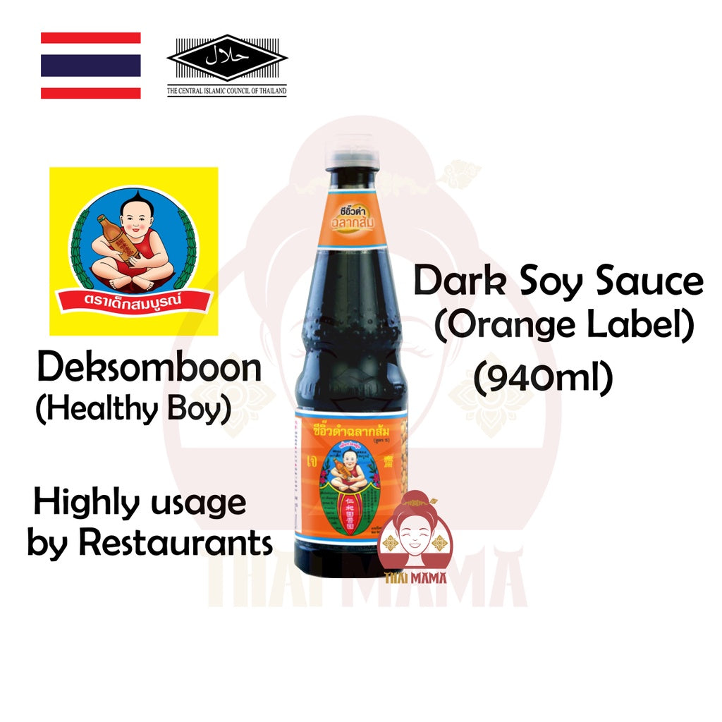 Healthy Boy Brand ( Thin Soy Sauce Red Label / Sauce1 F1 Yellow / Black Dark Soy Sauce / Soybean Paste ) Deksomboon