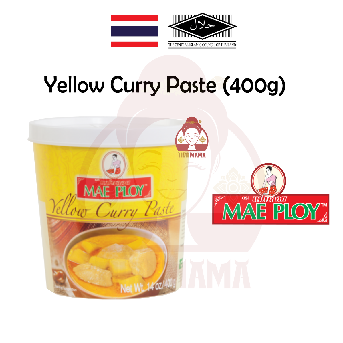 Mae Ploy Yellow Curry Paste 400g [Halal]