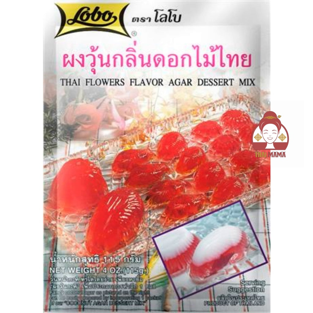 ผงวุ้น สำเร็จ Lobo / Globo Thai Flowers Flavour Agar Dessert Mix 115g [Halal]