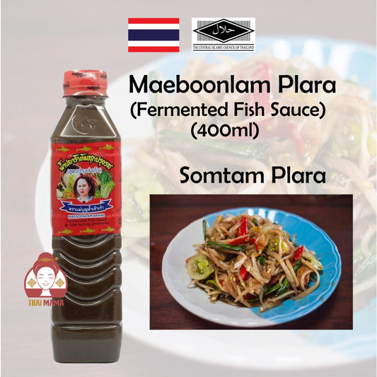 Maeboonlam Plara ( Pla Ra / Pala ) Fermented Fish Sauce (somtum sauce) 400ml ( Mae Boon Lam ) [ Halal ]