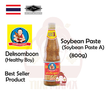 Healthy Boy Brand ( Thin Soy Sauce Red Label / Sauce1 F1 Yellow / Black Dark Soy Sauce / Soybean Paste ) Deksomboon