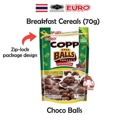COPP breakfast cereal 70g ( Chocolate / Choco Balls / Honey ) [Halal] Thai cereal