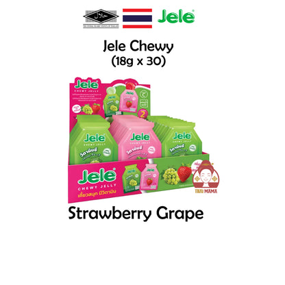 Jele Chewy 18g x 30 ( Grape / Strawberry / Yoghurt / Yogurt / Blueberry / Raspberry ) [Halal] Jele Thailand