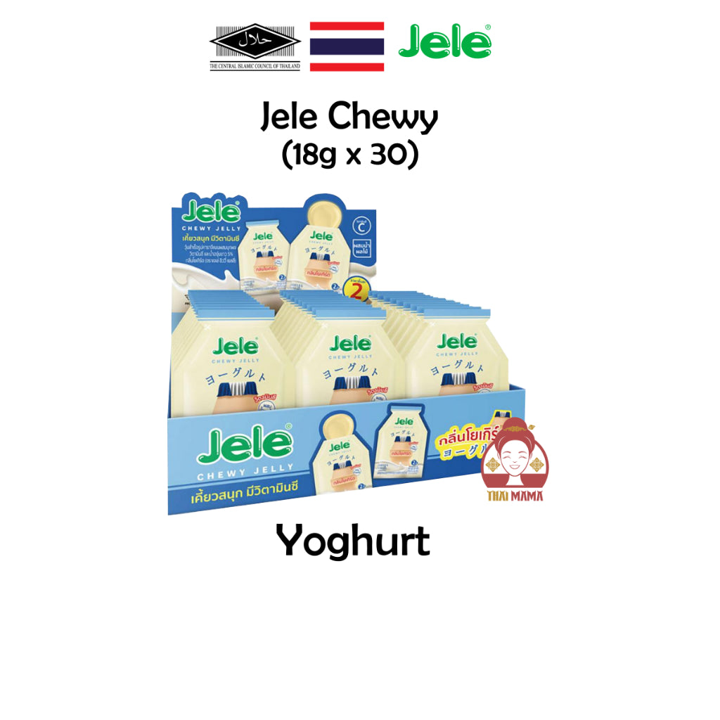 Jele Chewy 18g x 30 ( Grape / Strawberry / Yoghurt / Yogurt / Blueberry / Raspberry ) [Halal] Jele Thailand