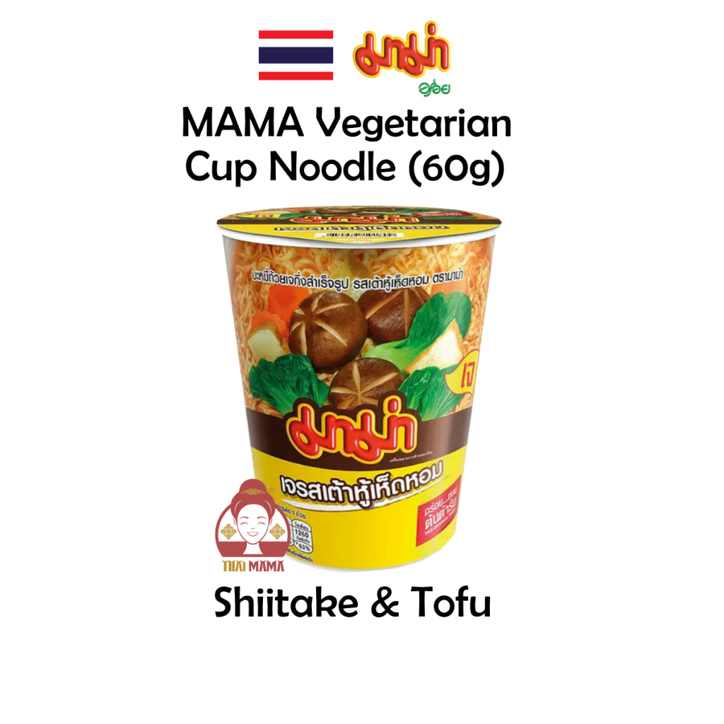 MAMA Vegetarian Cup Noodle 60g ( Tom Yum / Shiitake & Tofu ) MAMA Instant Noodle / MAMA Noodle Cup
