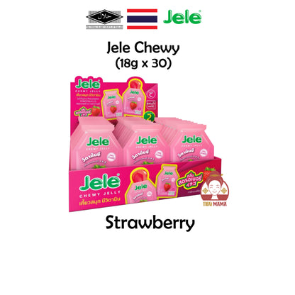 Jele Chewy 18g x 30 ( Grape / Strawberry / Yoghurt / Yogurt / Blueberry / Raspberry ) [Halal] Jele Thailand