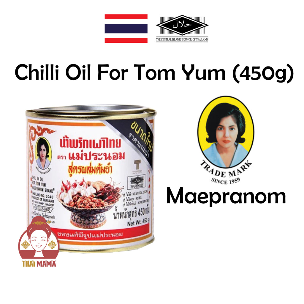 Maepranom Chilli Oil For Tom Yum 450g [Halal]