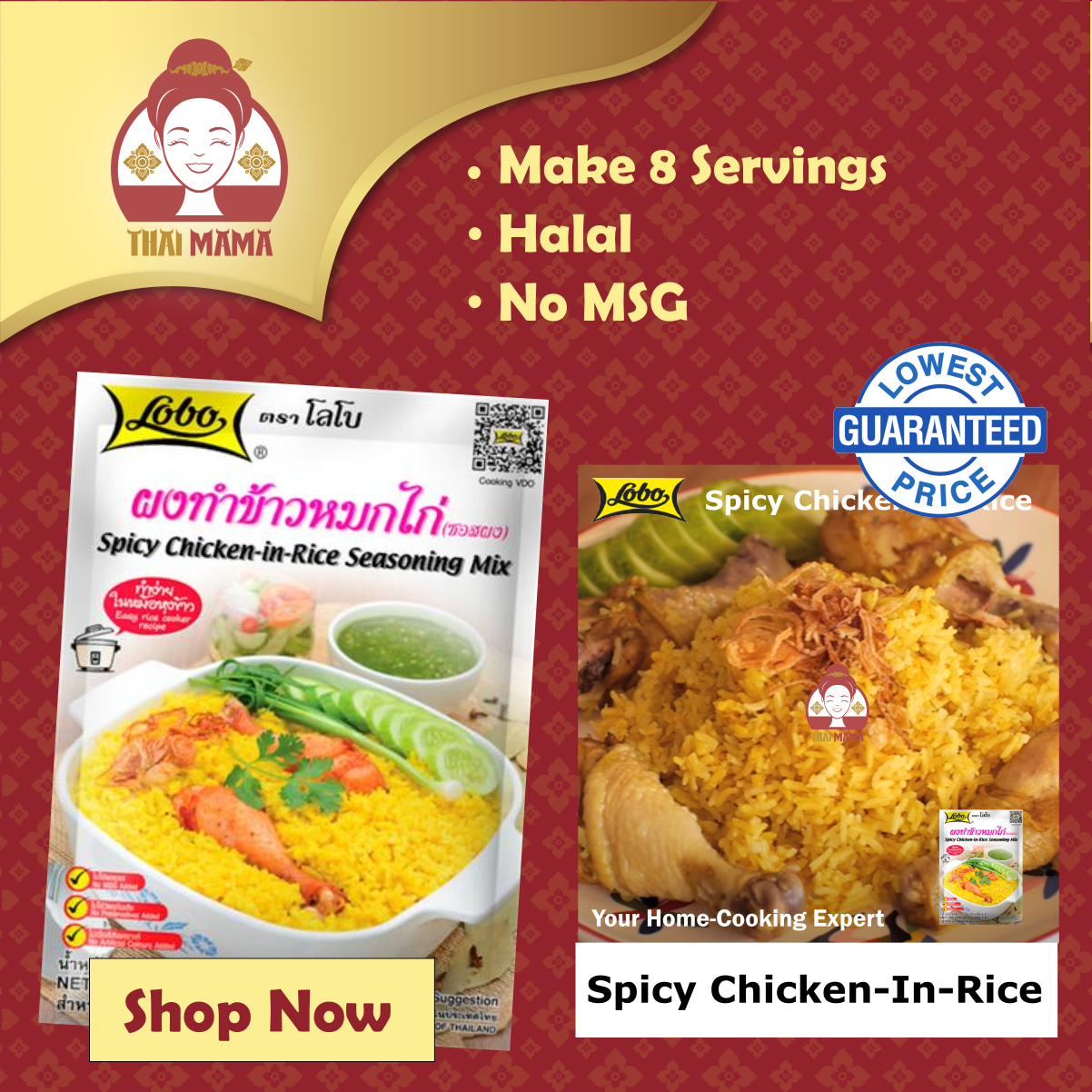 Lobo / Globo Spicy Chicken-In-Rice Seasoning Mix 50g [Halal]